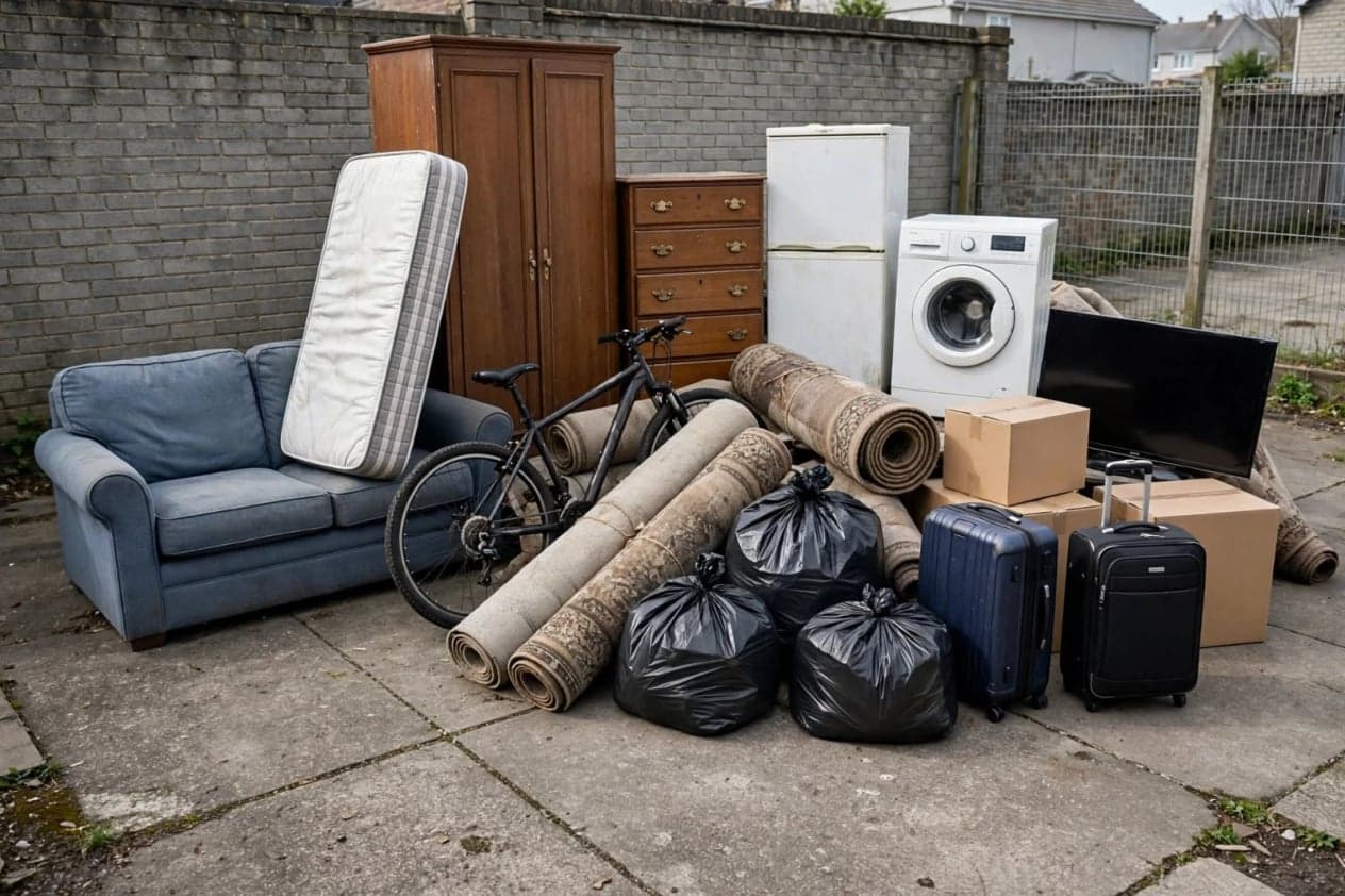 An example medium load of household items and waste